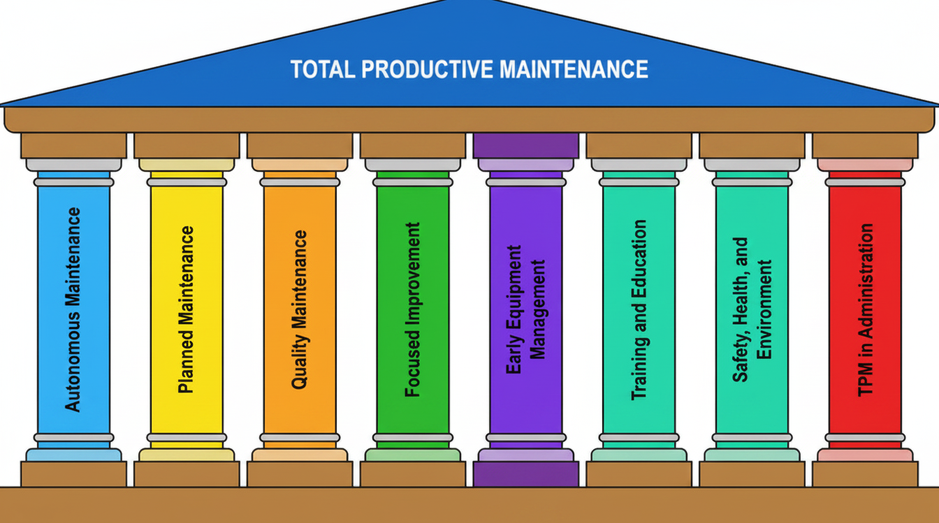 8 Pillars of TPM JIT Lean Manufacturing