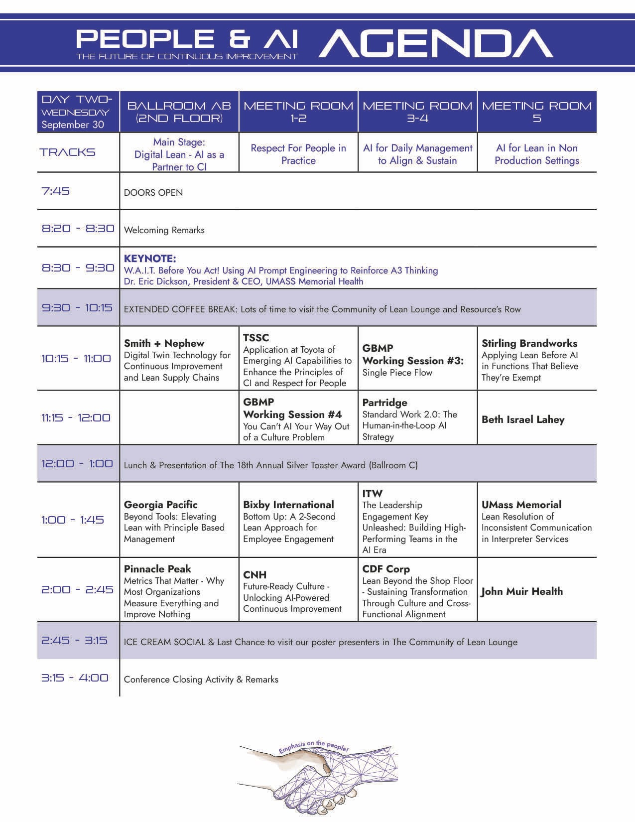 Wednesday Agenda